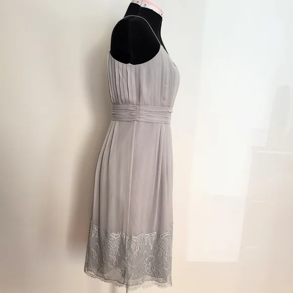 Ann Taylor Light Gray Midi Dress - Picture 5 of 11